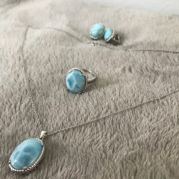 Larimar jewerly set - Picture 1 of 3